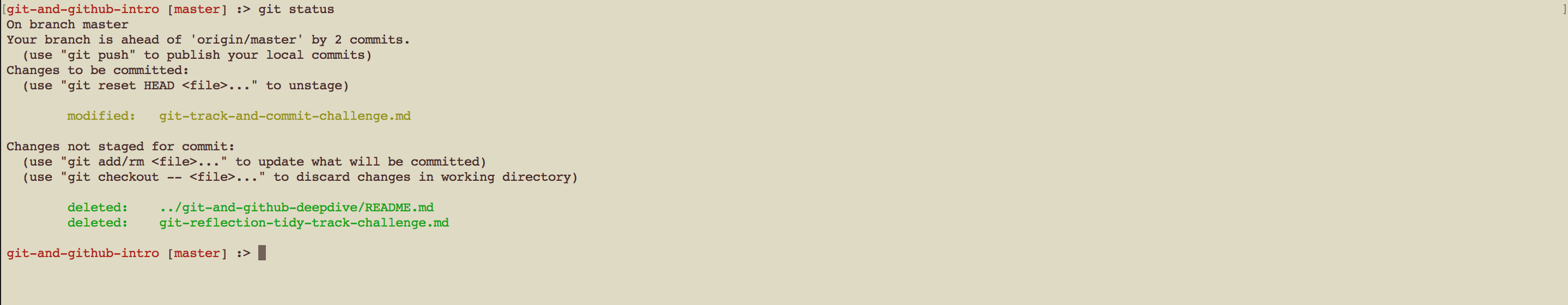 Git terminal message